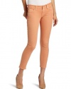 7 For All Mankind Women's Crop Skinny Jean in Peach, Peach, 26