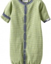 Coccoli Baby-Boys Newborn Jimmy'S Laundry Striped Converter Gown, Green/Navy, Newborn