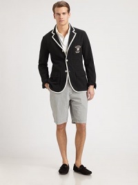 The epitome of timeless preppy style, the essential seersucker short is a perfect lightweight option for the warmer weather.Flat-front styleSide slash, back welt pocketsFront coin pocketInseam, about 10CottonMachine washImported The epitome of timeless preppy style, the essential seersucker short is a perfect lightweight option for the warmer weather.Flat-front styleSide slash, back welt pocketsFront coin pocketInseam, about 10CottonMachine washImported
