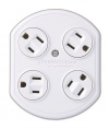 360 Electrical 36030-W 4-Outlet Rotating Adapter