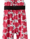 Hartstrings Baby-Girls Newborn Rose Print Sateen Party Pant, Red Novelty, 6-9 Months