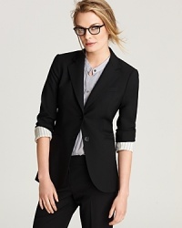 Add a stylish finish to your look with this classic blazer from Theory. Works perfectly with everything from office trousers to an ethereal dress. You can even match with slouchy distressed jeans for a more casual vibe. Add a stylish finish to your look with this classic blazer from Theory. Works perfectly with everything from office trousers to an ethereal dress. You can even match with slouchy distressed jeans for a more casual vibe.