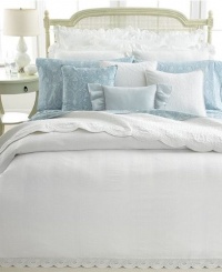 Lauren by Ralph Lauren Spring Hill Seersucker White KING Comforter Lauren by Ralph Lauren Spring Hill Seersucker White KING Comforter
