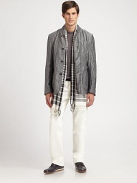 A modern alternative to a classic blazer, this crinkled linen-blend blazer adds texture and design to any streamlined ensemble.ButtonfrontStand collarWaist patch pocketsAbout 28 from shoulder to hem86% linen/14% polyamideDry cleanMade in Italy A modern alternative to a classic blazer, this crinkled linen-blend blazer adds texture and design to any streamlined ensemble.ButtonfrontStand collarWaist patch pocketsAbout 28 from shoulder to hem86% linen/14% polyamideDry cleanMade in Italy