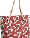 The SAK  Sakroots Artist Circle 104955 Tote,Red Peace Print,One Size