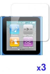 3 Pack SCREEN GUARD PROTECTOR FILM FOR IPOD NANO 6 6TH GEN 6G- CLEAR 3 Pack SCREEN GUARD PROTECTOR FILM FOR IPOD NANO 6 6TH GEN 6G- CLEAR