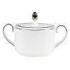 A subtle yet classic collection for formal dining in white fine bone china with platinum-toned accents.