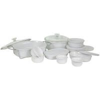 CorningWare French White 17-Piece Bake and Serve Set CorningWare French White 17-Piece Bake and Serve Set