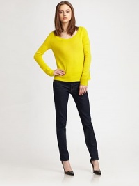 Seriously soft cashmere articulated in a clean shape for everyday glamour. Ribbed scoopneckLong sleevesRibbed cuffs and hemCashmereDry cleanImportedModel shown is 5'10 (177cm) wearing US size Small. Seriously soft cashmere articulated in a clean shape for everyday glamour. Ribbed scoopneckLong sleevesRibbed cuffs and hemCashmereDry cleanImportedModel shown is 5'10 (177cm) wearing US size Small.
