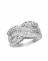 Effy Jewlery 14K White Gold Diamond Ring, 1.46 TCW Ring size 7