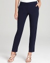 A refreshing alternative to classic black, these VINCE CAMUTO pants boast a chic, cropped silhouette in a crisp navy hue.