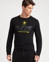 This long-sleeved crewneck is rendered in breathable cotton jersey and accented with graphic prints for adventurous appeal.CrewneckCottonMachine washImported