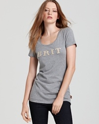 Burberry Brit's sophisticated take on the logo tee--showcase your love for the brand in comfortable, knit style. Burberry Brit's sophisticated take on the logo tee--showcase your love for the brand in comfortable, knit style.