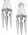 BCBGeneration Silver tone Mini Spike Post Earrings