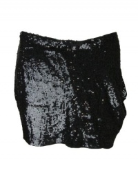Haute Hippie womens silk sequin side gather mini skirt Haute Hippie womens silk sequin side gather mini skirt