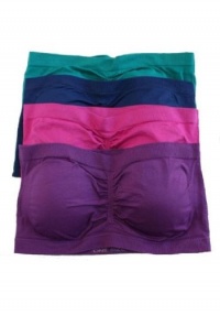 2 or 4 PACK: Anemone Strapless Seamless Bandeau Removable Padding 2 or 4 PACK: Anemone Strapless Seamless Bandeau Removable Padding