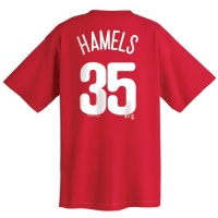 Cole Hamels Philadelphia Phillies Name and Number T-Shirt, Athletic Red Cole Hamels Philadelphia Phillies Name and Number T-Shirt, Athletic Red