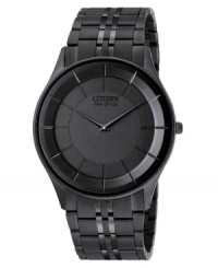 Hit the town in this sleek, pitch-black watch from Citizen. Hit the town in this sleek, pitch-black watch from Citizen.