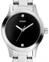 Guess Women's U85118L1 Silver Stainless-Steel Quartz Watch with Black Dial