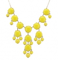 Color Bubble BIB Statement Fashion Necklace - Yellow