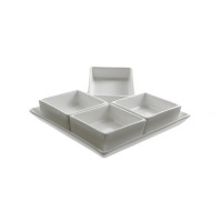 10 Strawberry Street Whittier 16- Sq Inch 4-Pocket Tray, White 10 Strawberry Street Whittier 16- Sq Inch 4-Pocket Tray, White
