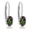 Sterling Silver Mystic Fire Topaz Leverback Earrings (1ct tw)