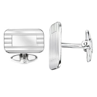 Dolan Bullock Sterling Silver Rectangular Engraved Pattern Cuff Links