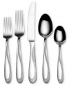 Get ahead of the curve with the Eclipse Frost flatware set, featuring place settings and other essentials with a wavy two-tone design and rounded handles. From Pfaltzgraff.