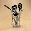 These tool sets are quite handy in the kitchen and are available in stainless steel or nonstick. Stainless steel includes: soup ladle, whisk, slotted spatula, potato masher and storage basket.Nonstick includes: wok turner, chefs turner, slotted spoon, 11 ball whisk and stainless steel storage basket.