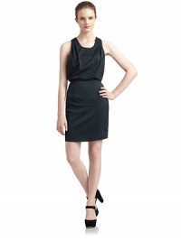 THE LOOKScoopneckDiagonal pleats at shouldersSeamed waistModified T-cutout back with pleatsBack zipperTHE FITAbout 34 from shoulder to hemTHE MATERIALPolyester/spandexFully linedCARE & ORIGINDry cleanImportedModel shown is 5'11 (180cm) wearing US size Small.This item was originally available for purchase at Saks Fifth Avenue OFF 5TH stores. THE LOOKScoopneckDiagonal pleats at shouldersSeamed waistModified T-cutout back with pleatsBack zipperTHE FITAbout 34 from shoulder to hemTHE MATERIALPolyester/spandexFully linedCARE & ORIGINDry cleanImportedModel shown is 5'11 (180cm) wearing US size Small.This item was originally available for purchase at Saks Fifth Avenue OFF 5TH stores.