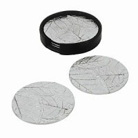The Forest Leaf coaster set takes its inspiration from the intricacies of form and texture found in foliage from around the world. By interpreting plant forms in cast metal, Aram presents work, which is evocative of a natural environment transformed and redefined. Cast in polished aluminum to complement your bar. The Forest Leaf coaster set takes its inspiration from the intricacies of form and texture found in foliage from around the world. By interpreting plant forms in cast metal, Aram presents work, which is evocative of a natural environment transformed and redefined. Cast in polished aluminum to complement your bar.