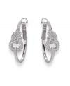 A stylish symbol. Representing love, friendship and unity, Swarovski's knot design remains a popular theme--as demonstrated by these elegant Nathalie earrings. Crafted in silver tone mixed metal, they're adorned with clear pavé crystals. Approximate diameter: 1-1/8 inches.