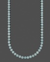 Ocean hues to spruce up your look. This beautiful beaded (8-9 mm) necklace features aquamarine (220 ct. t.w.) and a sterling silver clasp. Approximate length: 24 inches.