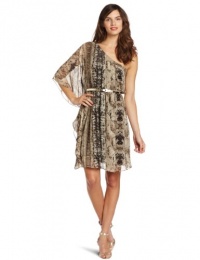 Eliza J Women's One Shoulder Snakeskin Dress