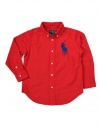 Polo Ralph Lauren Boys Big Pony Blake Oxford, Red, 3/3T