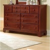Hamilton Franklin Triple 7 Drawer Dresser Finish: Merlot