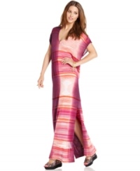 Saturated stripes and an ombre effect make this RACHEL Rachel Roy maxi dress a bright pick for standout summer style! Saturated stripes and an ombre effect make this RACHEL Rachel Roy maxi dress a bright pick for standout summer style!