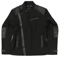 Calvin Klein Men's Body Slim Fit Assymetrical Zip Moto Jacket (Black) Calvin Klein Men's Body Slim Fit Assymetrical Zip Moto Jacket (Black)