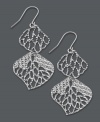 Breezy chic. Studio Silver's airy earrings feature an intricate filigree pattern perfected by a pretty leaf shape. Crafted in sterling silver. Approximate drop: 2 inches.