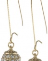 T Tahari Essentials Gold Signature Drop Earrings