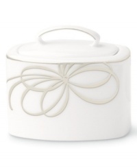 There's no classier canvas for your favorite recipes than the kate spade Belle Boulevard dinnerware collection. Featuring a distinctive platinum band and whimsical bow design on the finest white china, its easy sophistication makes every meal a work of art. There's no classier canvas for your favorite recipes than the kate spade Belle Boulevard dinnerware collection. Featuring a distinctive platinum band and whimsical bow design on the finest white china, its easy sophistication makes every meal a work of art.