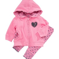 Guess Girls Newborn-9 Months Heart Hoody Legging Set Guess Girls Newborn-9 Months Heart Hoody Legging Set