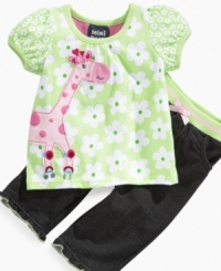 She'll skate through the day in style with this sweet shirt and pant set from Mini Bean. She'll skate through the day in style with this sweet shirt and pant set from Mini Bean.