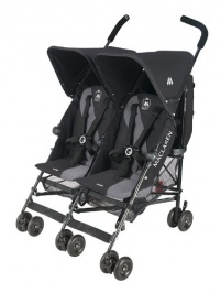 Maclaren Twin Triumph Stroller, Black/Charcoal Maclaren Twin Triumph Stroller, Black/Charcoal