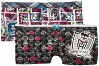 Monster High Girls 7-16 Boyshort, White/Black, Large Monster High Girls 7-16 Boyshort, White/Black, Large