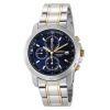 Seiko Men's SNDB05 Two-Tone Stainless Steel Chronograph Blue Dial Watch