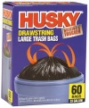 Husky 33-Gallon Drawstring Large Trash Bags - 60 Count HK33DS060BM