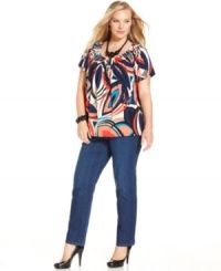 A classic fit defines Style&co.'s straight leg plus size jeans-- pair them with the season's latest tops!