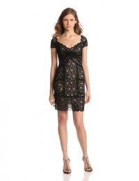 Nicole Miller Women's Stretch Lace, Black/Nude, Small Nicole Miller Women's Stretch Lace, Black/Nude, Small