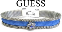 GUESS Bracelet Blue Swarovski Crystals Silver Plated Mesh New 1990s Vintage Stock Clearance Sale GUESS Bracelet Blue Swarovski Crystals Silver Plated Mesh New 1990s Vintage Stock Clearance Sale